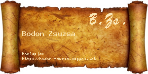 Bodon Zsuzsa névjegykártya